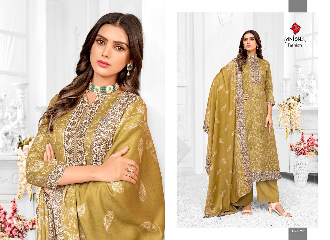 Tanishk Gulistan Designer Fancy Festive Wear Pashmina Wear Dress Material Collection